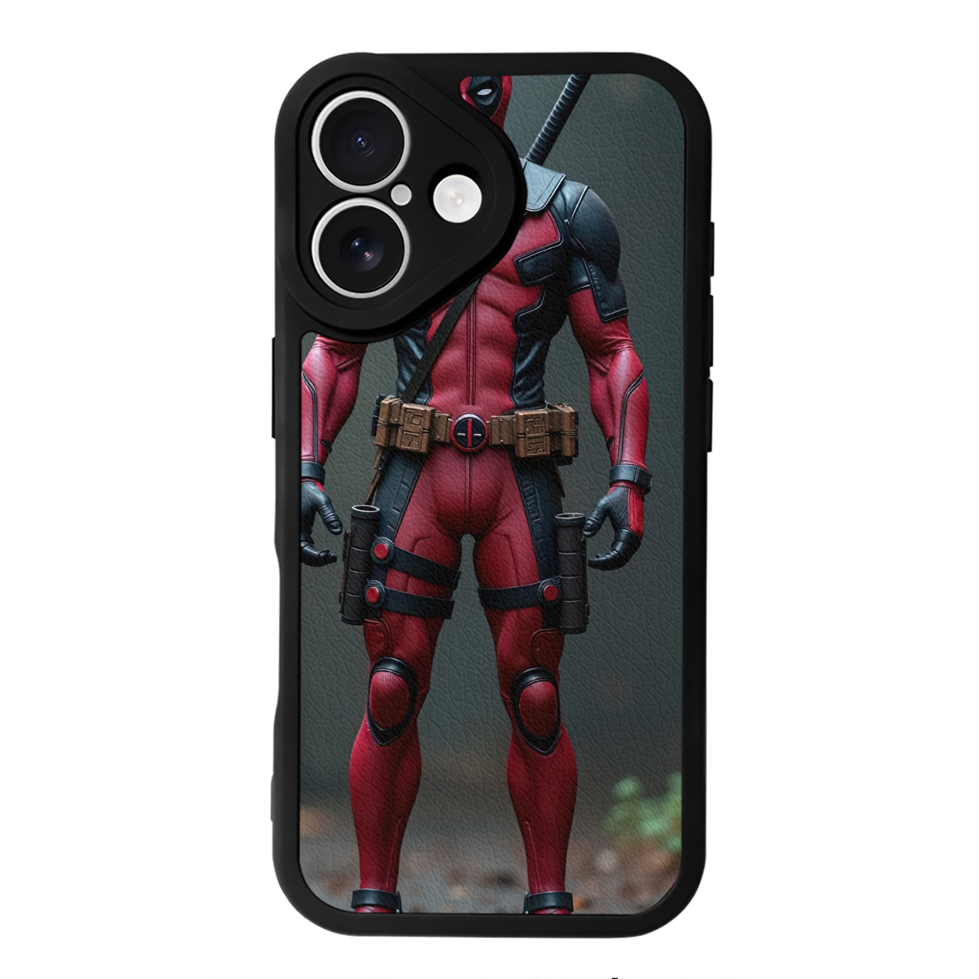 （画像用） Deadpool デッドプール 【iPhone 16シリーズ対応】シリコンスマホケース（レザー調） 材質：シリコン